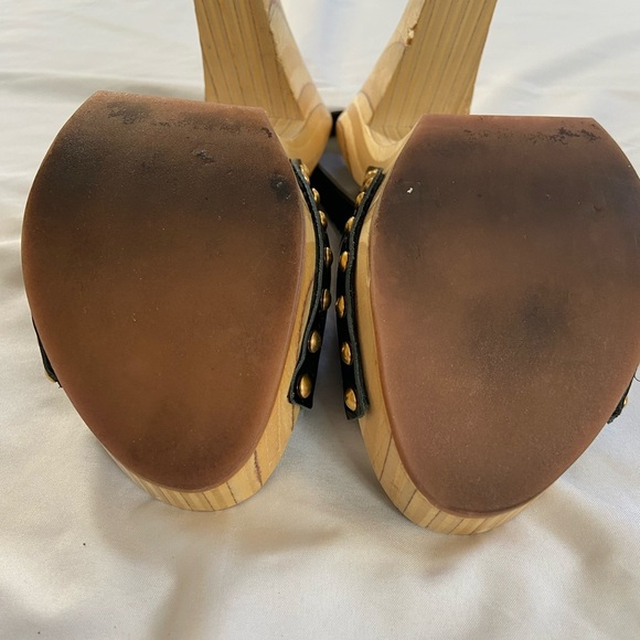 Miu Miu Patent Leather Wood Heels - Picture 13 of 14